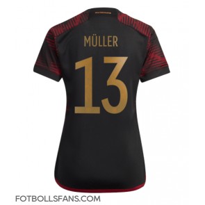 Tyskland Thomas Muller #13 Replika Bortatröja Damer VM 2022 Kortärmad